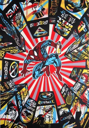 丝网印刷 Speedy Graphito - I Spray My City (Spiderman)