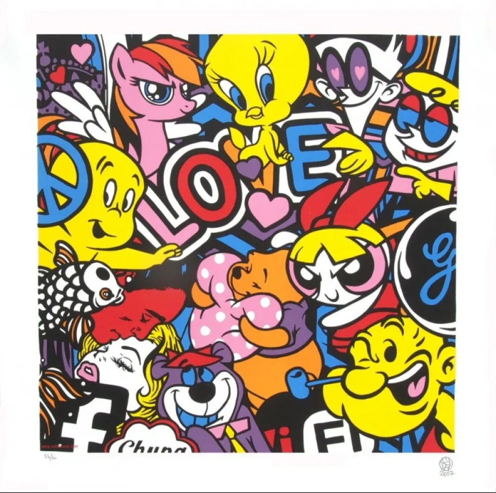 石版画 Speedy Graphito - Love