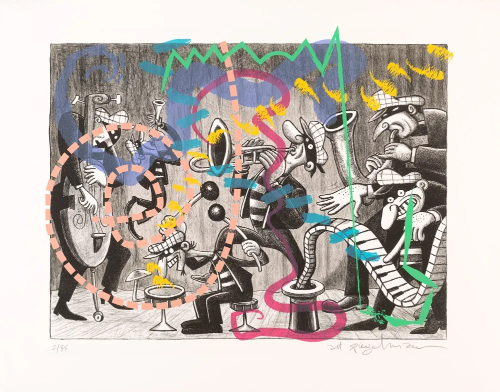 石版画 Spiegelman - Silent Six