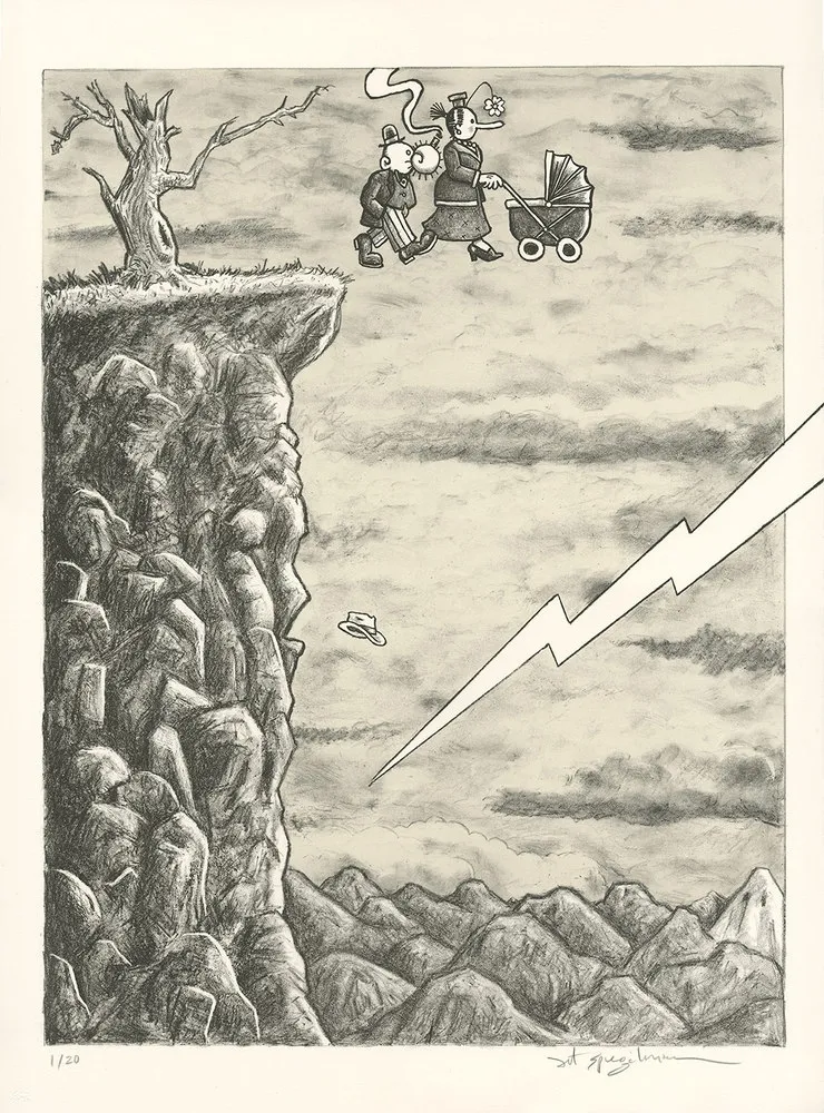 石版画 Spiegelman - Trump l'Oeil (grey version)