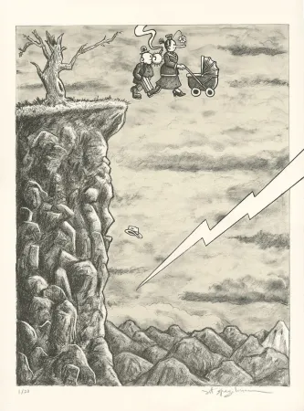 石版画 Spiegelman - Trump l'Oeil (grey version)