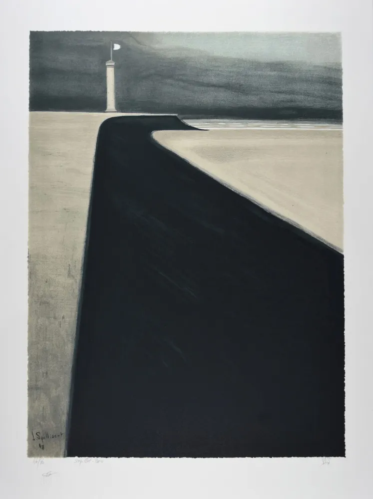 石版画 Spilliaert - Le Phare sur la Digue, 1908 | Promenade and Lighthouse, 1908