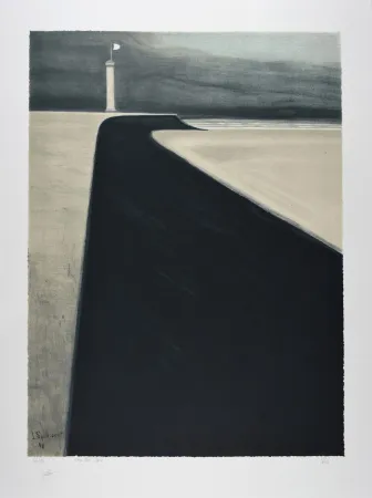 石版画 Spilliaert - Le Phare sur la Digue, 1908 | Promenade and Lighthouse, 1908