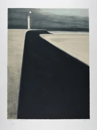 石版画 Spilliaert - Le Phare sur la Digue, 1908 | Promenade and Lighthouse, 1908