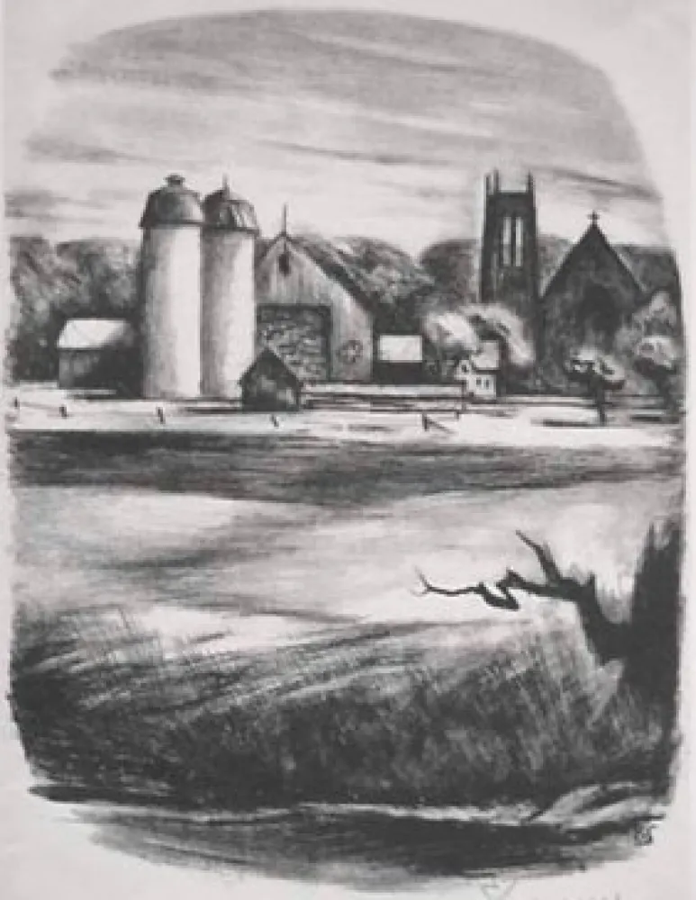 石版画 Spruance - Newtorn Towers