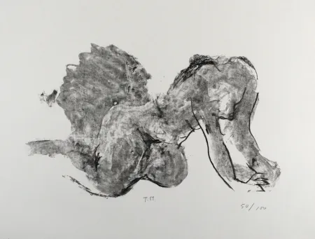 石版画 Stadler - Liegender Akt