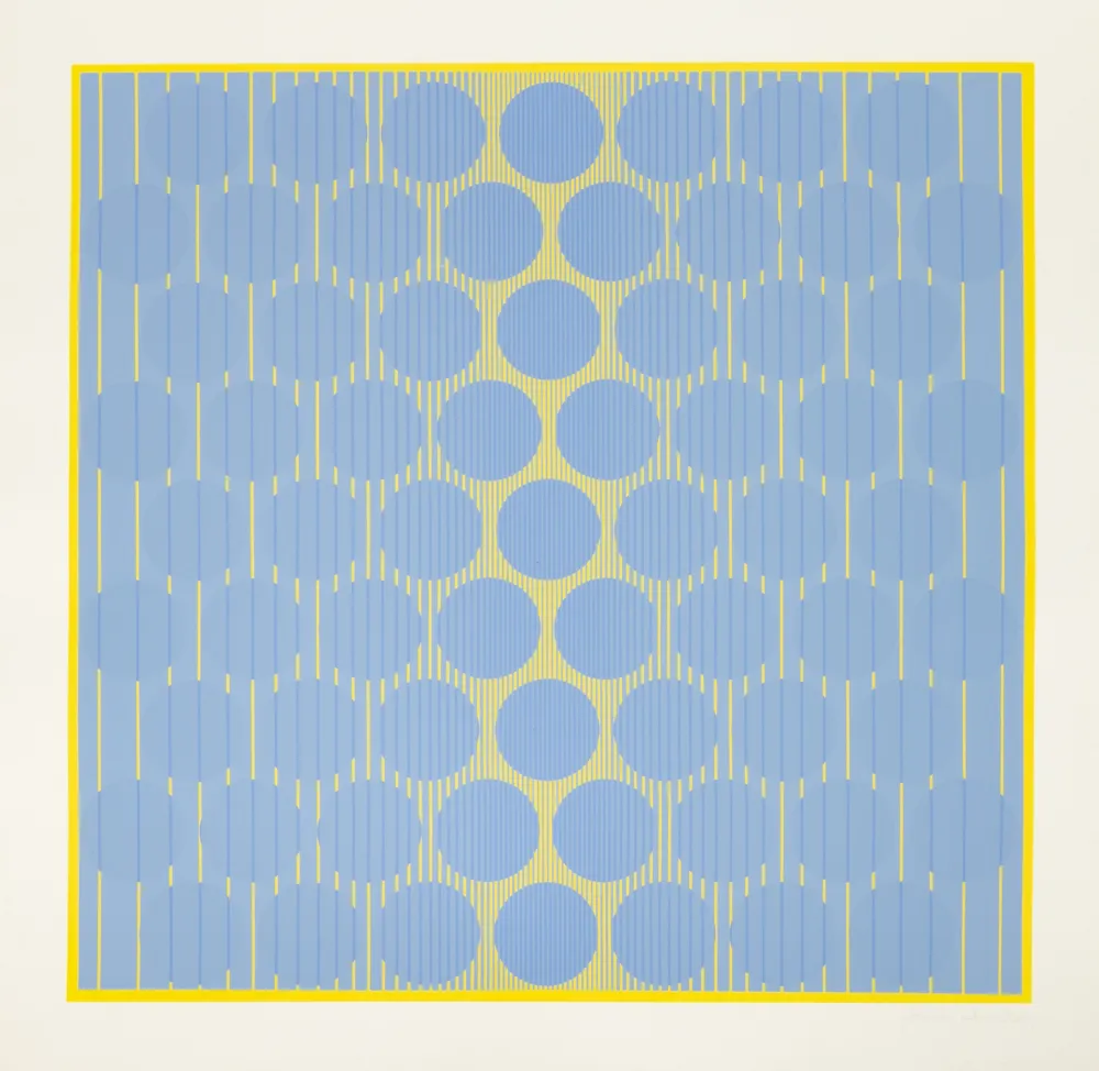丝网印刷 Stanczak - Blue Circles, from Eight Variants