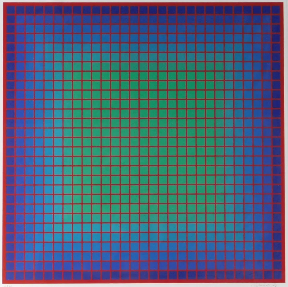 丝网印刷 Stanczak - Conferring Blue