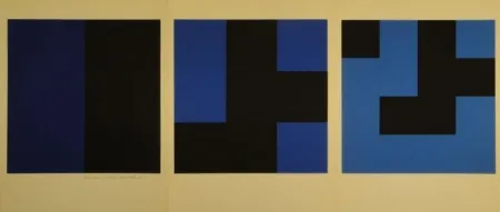 丝网印刷 Stankowski - Wachsen verzweigen verfeinern. Fünteiliges Leporello