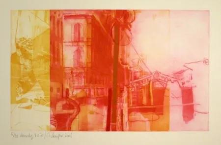 蚀刻版画 Staufner - Venedig, Rialto