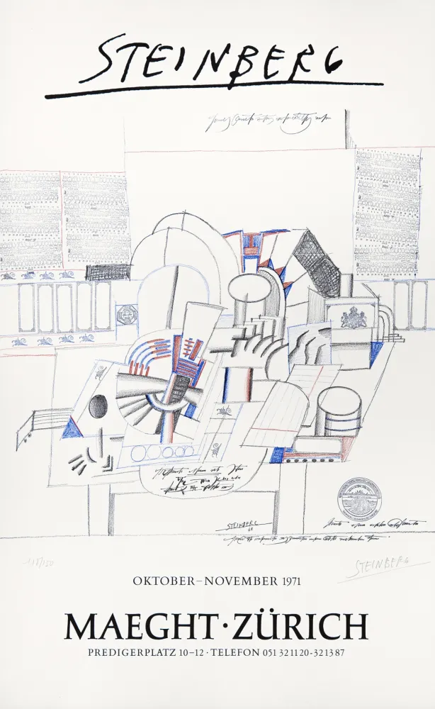 石版画 Steinberg - AVL Zürich 