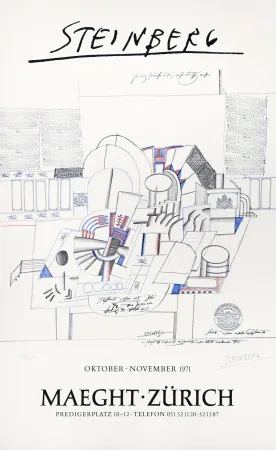 石版画 Steinberg - AVL Zürich 