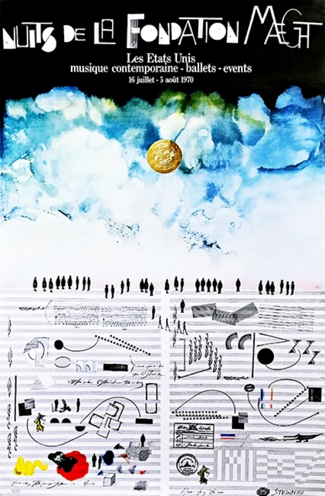 石版画 Steinberg - Saul Steinberg Nuits de La Fondation Maeght, 1970