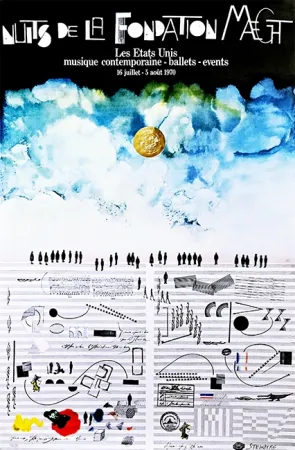 石版画 Steinberg - Saul Steinberg Nuits de La Fondation Maeght, 1970