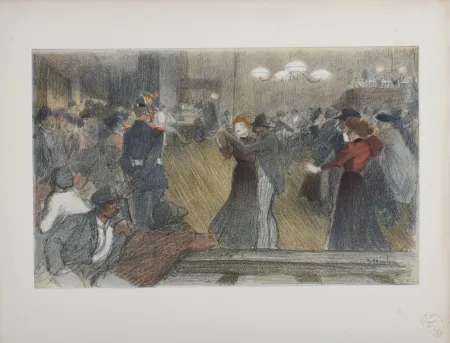 石版画 Steinlen - Bal des Barrières, 1897