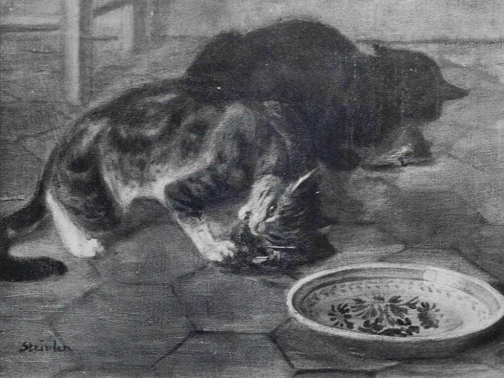 石版画 Steinlen - Chats et Autres Bêtes