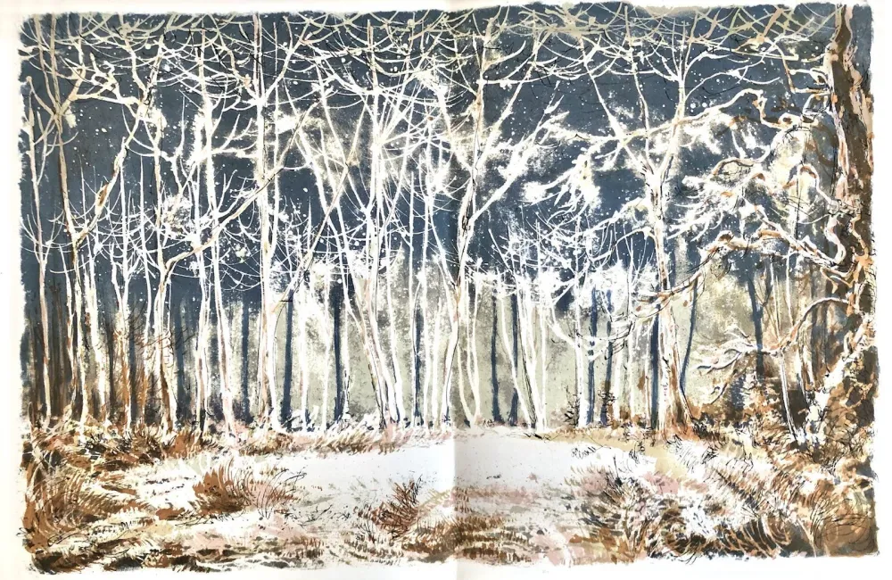 石版画 Steinlen - Forêt voisine