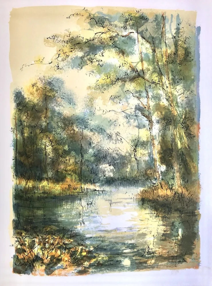 石版画 Steinlen - Forêt voisine