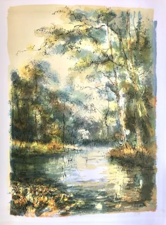 石版画 Steinlen - Forêt voisine