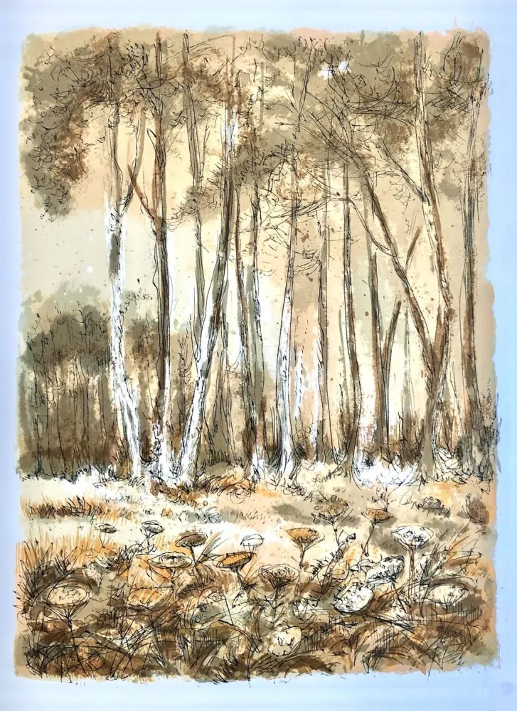 石版画 Steinlen - Forêt voisine