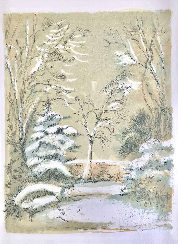 石版画 Steinlen - Forêt voisine