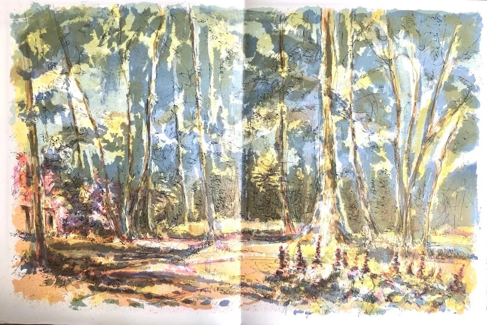 石版画 Steinlen - Forêt voisine