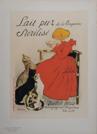石版画 Steinlen - Lait Pur Stérilisé de la Vingeanne, Les Maitres de L’Affiche, 1897