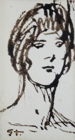 无技术 Steinlen - Portrait de femme