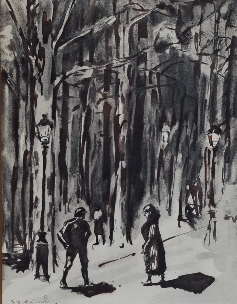 石版画 Steinlen - Steinlen et la rue