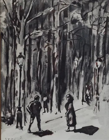 石版画 Steinlen - Steinlen et la rue
