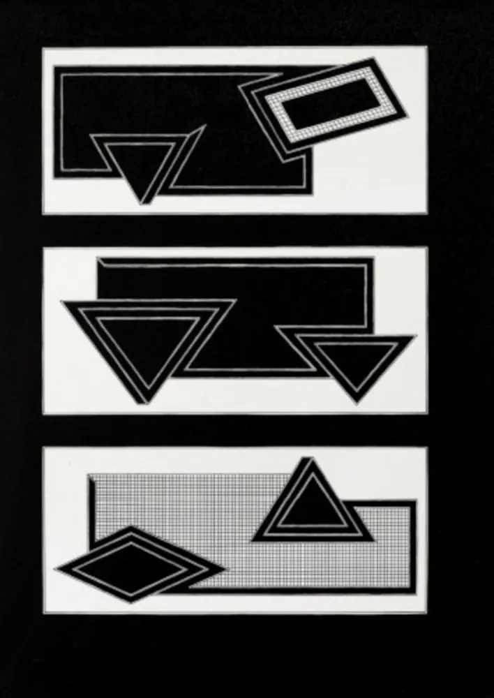 石版画 Stella - Black Stack
