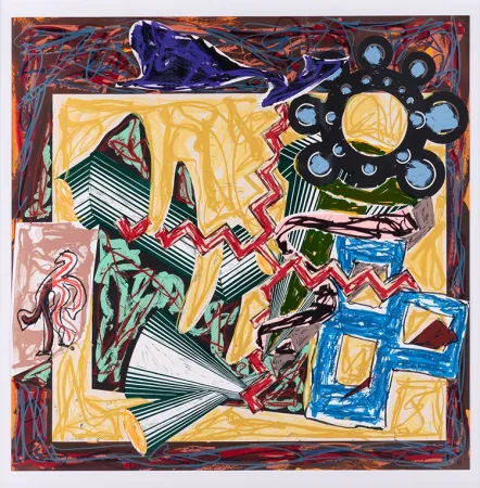 丝网印刷 Stella - Then Came a Fire and Burnt the Stick, after El Lissitzky's Had Gadya