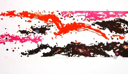 石版画 Stholl - Danse chromatique à contre-vague