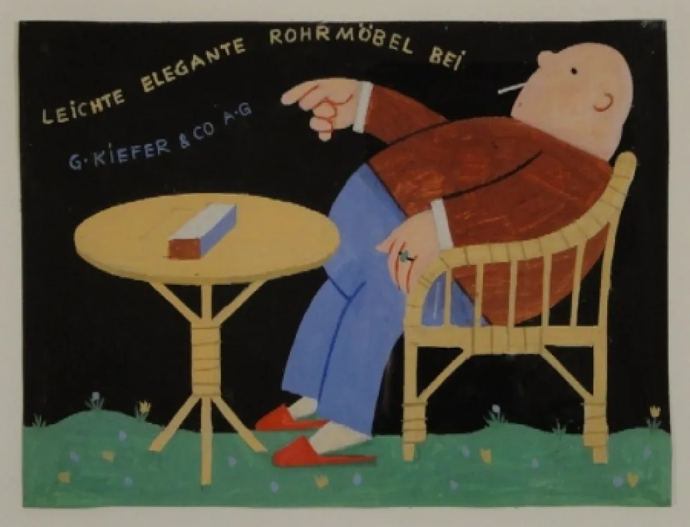 单版画 Stöcklin - LEICHTE ELEGANTE ROHRMÖBEL BEI G.KIEFER & CO. A.G