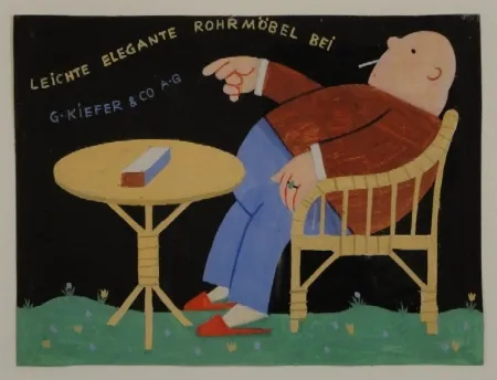 单版画 Stöcklin - LEICHTE ELEGANTE ROHRMÖBEL BEI G.KIEFER & CO. A.G