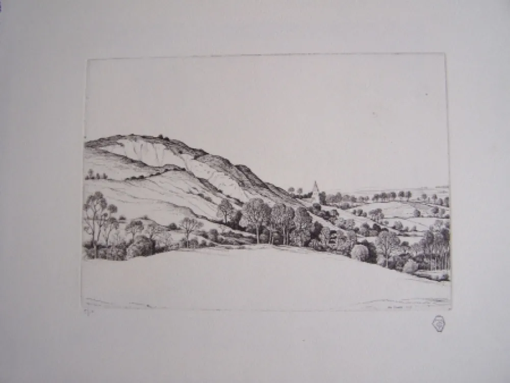 版画 Strang - Offham Church