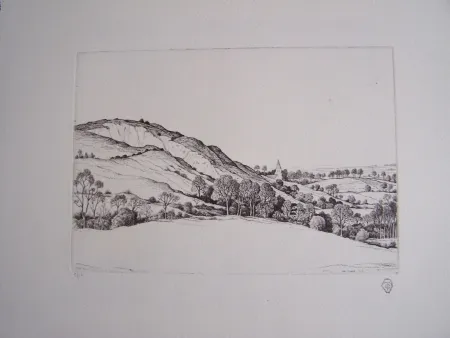 版画 Strang - Offham Church