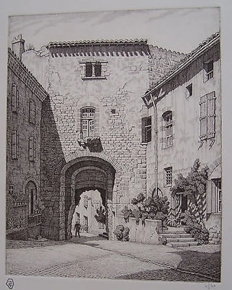版画 Strang - Porte des Ormeaux, Cordes