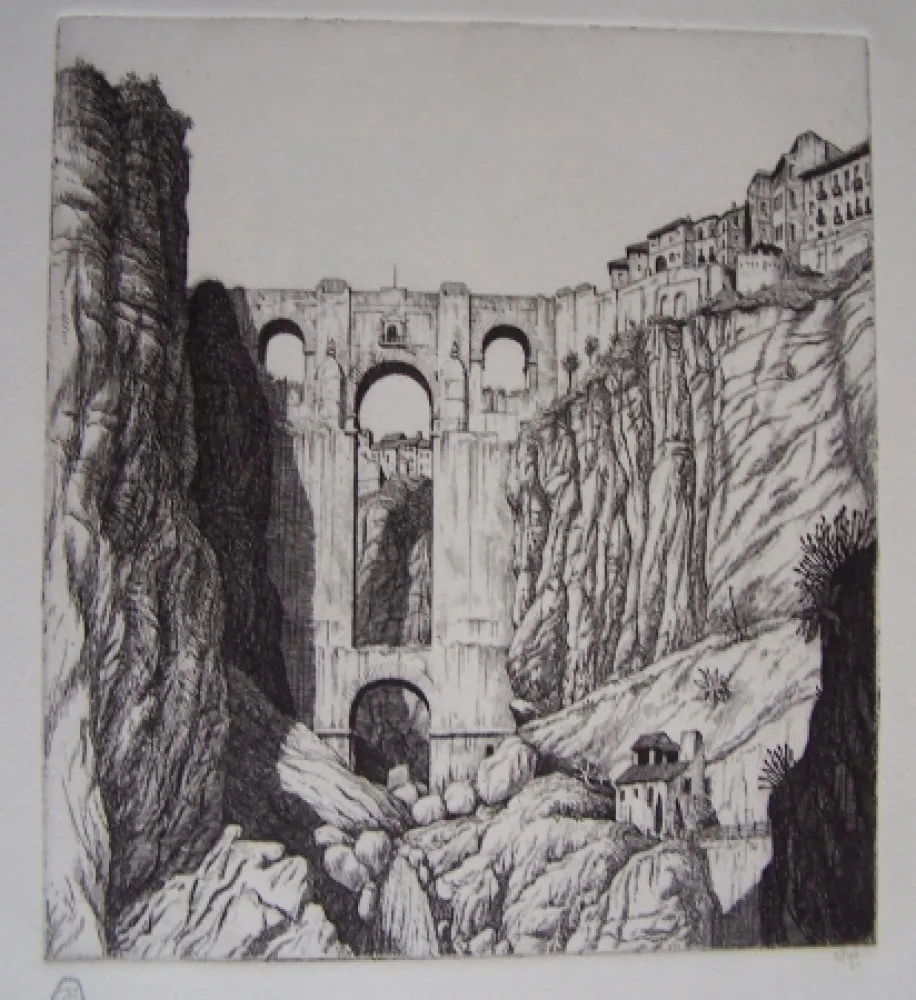 版画 Strang - Puente Nuevo, Ronda, Spain