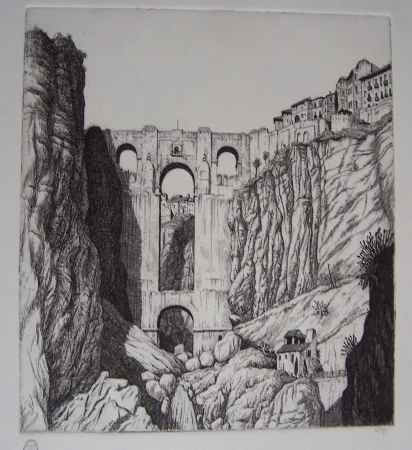 版画 Strang - Puente Nuevo, Ronda, Spain
