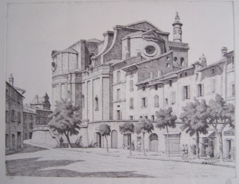 版画 Strang - Uzès, Southern France