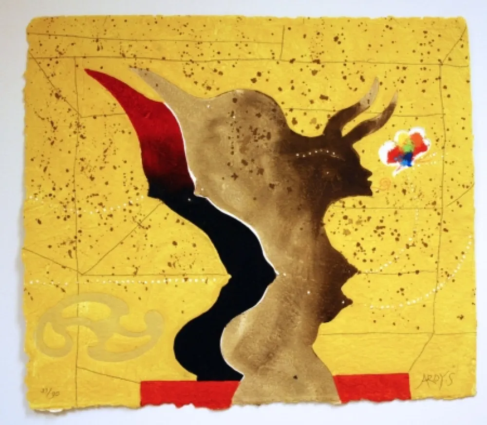 金刚砂版画 Strüwer - Bird Woman