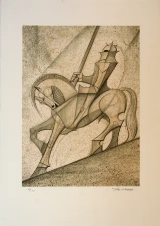 石版画 Subirachs - Sant Jordi