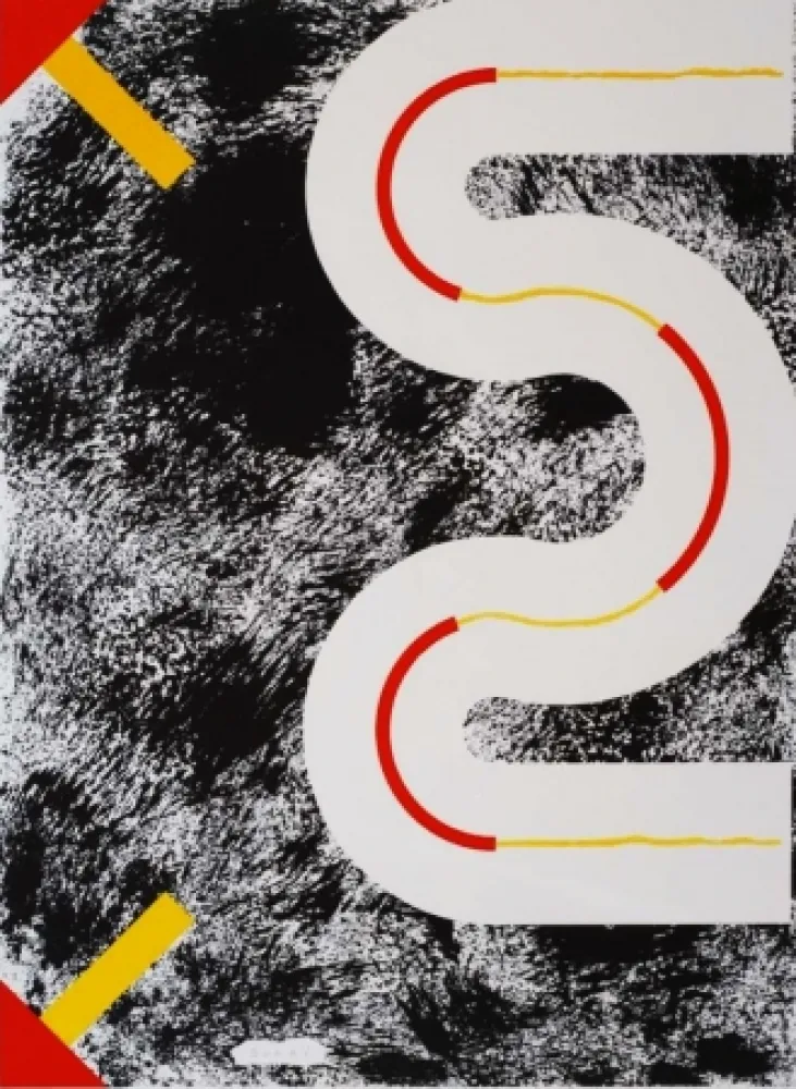 石版画 Sugai - Le cerf volant