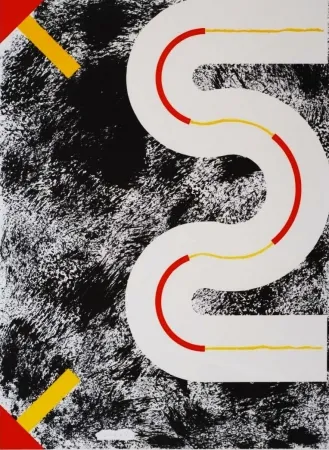 石版画 Sugai - Le cerf volant