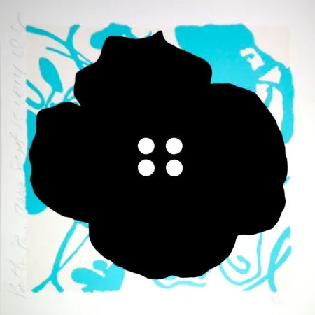 丝网印刷 Sultan - Button Flower Aqua