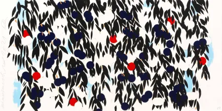 丝网印刷 Sultan - Mimosa in Red and Blue
