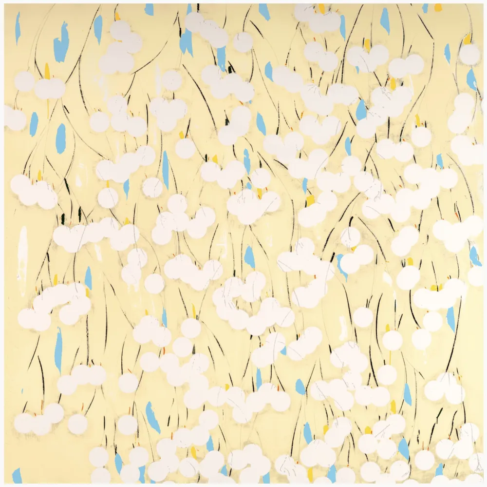 丝网印刷 Sultan - White Mimosa