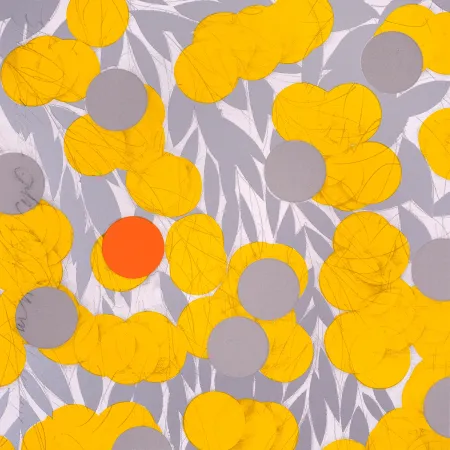 丝网印刷 Sultan - Yellow Mimosa with Orange