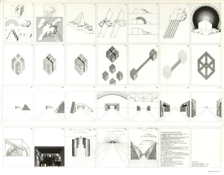 石版画 Superstudio - Viaggio nelle regioni della ragione